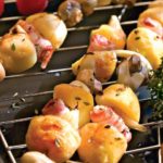 Овощной шашлык с грибами